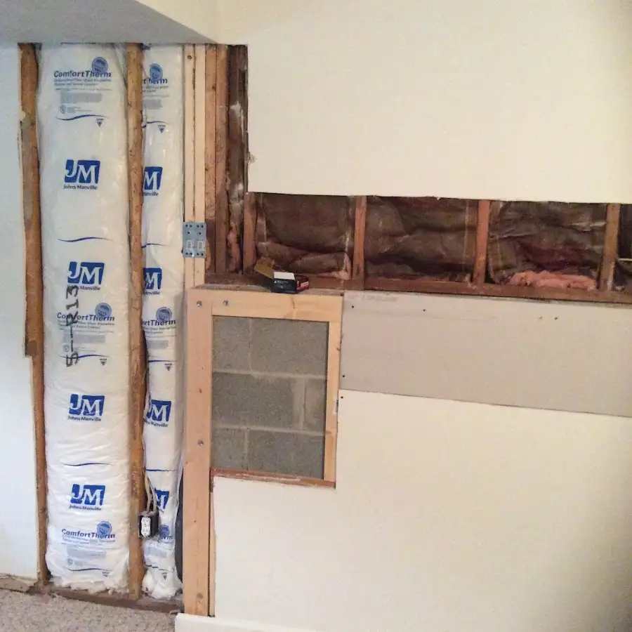 Wall insulation replacement during Contents Cleaning & Restoration in Newton